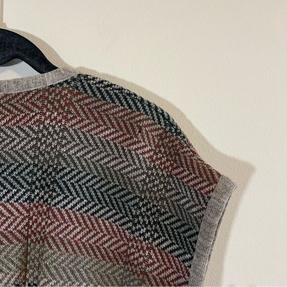 ✨ Vintage Maglificio Florence Brown Wool Grandpa Vest XL - Picture 9 of 11